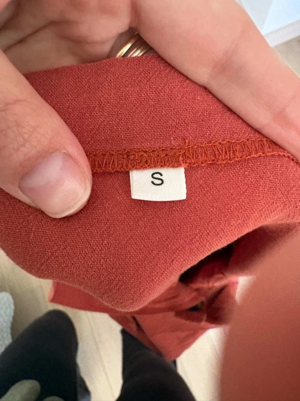Rust Red Cotton Overalls - Picture 5 of 7